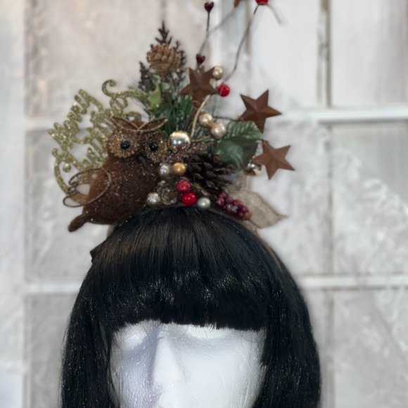 Christmas Brown Owl Adult Headband, Tacky Christmas Party, Ugly Sweater Contest - Picture 8 of 16